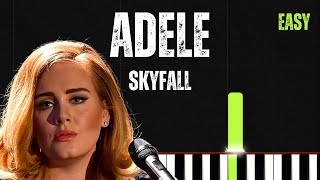 Adele  Skyfall  EASY Piano Tutorial 🎹🍒 [upl. by Leinahtan647]