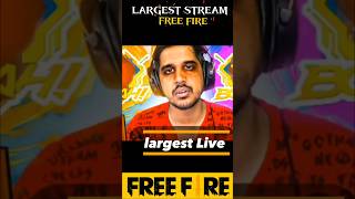 Top 3 free fire largest live stream  shorts [upl. by Winchester]