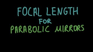 Focal Length of a Parabolic Mirror [upl. by Piselli]