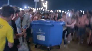 Chaotic Bin Olympics frenzy keeps the attendees entertained at Boardmasters 2024  WooGlobe [upl. by Mendelson]