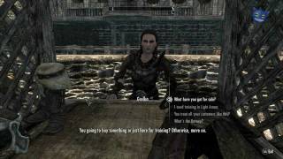 Lets Play Skyrim  32  Riften Plaza Trading [upl. by Lozar]