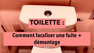 Toilette  Comment localiser une fuite  démontage [upl. by Zemaj]