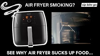 Air Fryer Smoking See How Air Fryer Sucks Food Up [upl. by Ecilayram]