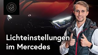 Wie stellt man Scheinwerfer und Licht im Mercedes GLC ein  MercedesBenz  Anleitung Burmester [upl. by Kaslik]