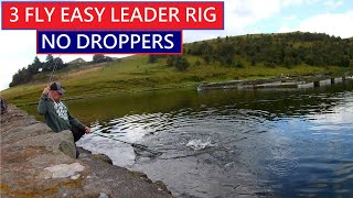 22 Trout Fly Fishing UK Tips 3 Fly Easy Leader Set Up No Droppers [upl. by Tnert]