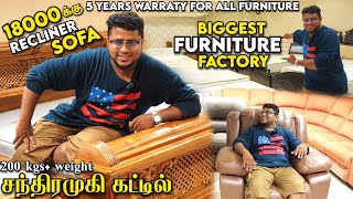 Biggest Furniture FACTORY in Chennai  5 Years Warranty For Furnitures  Imported Furniture Market [upl. by Yenruogis560]