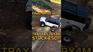 Final drive of my Traxxas TRX4M with stock ESC amp motor Brushless upgrade soon [upl. by Esiole]