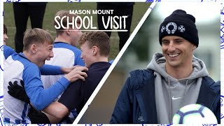 Mason Mount Surprises His Old School  Kids Free Kick Challenge  Chelsea FC [upl. by Adnohsek]