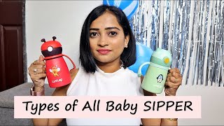 Types of All Baby SIPPER  Spout Sipper  Straw Sipper  360° Training Sippy Cups [upl. by Clarita]