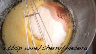 How to Make Zabaglione Zabaione with Mango Recipe [upl. by Yeblehs]