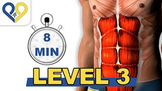 8 Min Abs Workout  Level 3  P4P Music [upl. by Manvel]