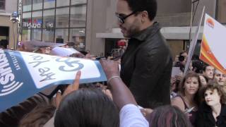 Lenny Kravitz signs autographs  at the today show [upl. by Ameline]