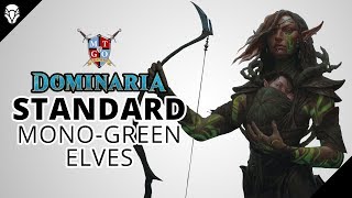 MonoGreen Elves Dominaria Standard Budget Deck Tech and Matches [upl. by Nivrag]