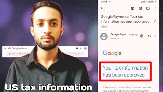 How to submit us tax information 2024  US tax form submit kaise kare  us tax info adsense [upl. by Eniamerej]