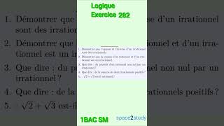 Exercice 282 Logique 1BACSM Maths [upl. by Eidas]