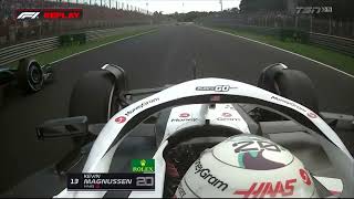 Kevin Magnussen onboard overtake on Pierre Gasly Italian GP 2024 [upl. by Ellesirg]