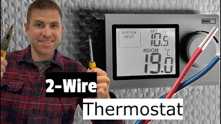 Thermostat Replacement  2 Wire  Heat Only [upl. by Llenaj]