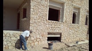 Hacer una pared de piedra natural quotCONSTRUIR UNA CASA PASO A PASOquot [upl. by Errol791]