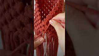 Macrame💛Home decorDIY MacrameMacrame bag macrame macrametutorial macramepattern homedecor art [upl. by Balcer]