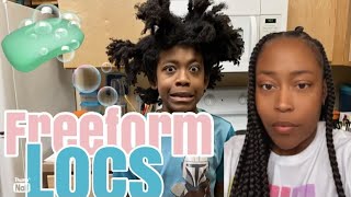 SHAMPOOING amp CONDITIONING TAYLOR’S FREEFORM LOCS FREEFORM LOCS JOURNEY [upl. by Madel]