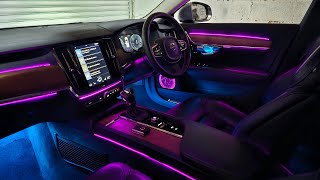 Volvo S90 With Ambient Lighting Full Overview [upl. by Akedijn]