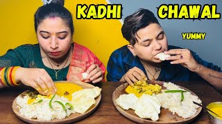 ASMR Eating Tasty Kadhi Chawal With Papad  YashalsMukbang [upl. by Schach307]