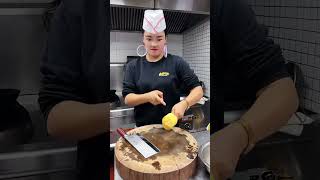 I have the world with a knife in my hand Knife skills record real life Female chef [upl. by Adalbert]