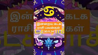 இன்றைய கடக ராசி பலன்கள் 301124todays kadaga rasi palan in tamil 301124 [upl. by Akehsay599]