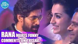 Rana Makes Funny Comments on Trisha  SIIMA 2014 Awards [upl. by Kciregor]