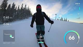 Skiing Insta360 X3 Kläppen Ski Resort 240108 Slope 282118 [upl. by Gold]