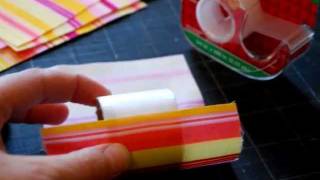 How to make fabric napkin rings from cardboard Saran Wrap tubes recycled craft idea [upl. by Huxley22]