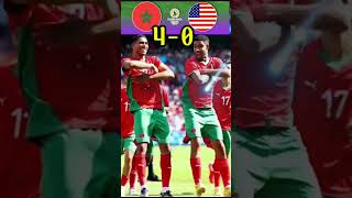 Morocco vs USA 40 Paris Olympics 2024Hakimi Goal🔥🇺🇸🇲🇦shorts morocco usa football viralvideo [upl. by Hoppe]