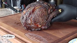 Bone in Ribeye Roast Recipe in the Lone Star Grillz Offset [upl. by Ingra]