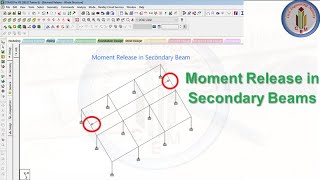 Moment Release in Secondary Beam  Moment Release in Beams  Secondary beam moment release in Staad [upl. by Mountfort]