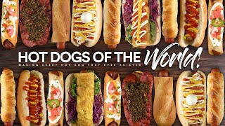 I made EVERY HOT DOG in the World  Guga Foods [upl. by Naenej]