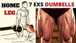 7 BEST LEG EXS AT HOME WITH DUMBELLS  programme musculation jambes avec haltères [upl. by Oby]