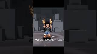 VOICE REVEAL ⚠️REAL⚠️ shorts roblox voicereveal [upl. by Airamat438]