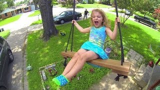 HUGE TREE SWING WITH GOPRO AND CHILDREN  Sam amp Nia [upl. by Bratton]