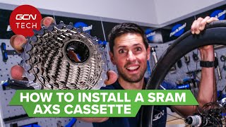 How To Install A SRAM 12Speed AXS Cassette  GCN Tech Monday Maintenance [upl. by Adonis]