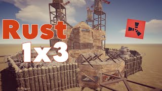 Rust 1x3Trio Base  BUNKER  PANCAKED  COZY  STRONG SHOOTING FLOOR  BUILD TUTORIAL [upl. by Prady]