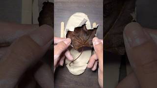 AirDry Clay Idea LeafShaped Trinket Dish [upl. by Enyrb]