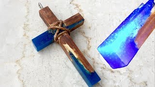 Kreuz aus Holz und Epoxidharz bauen  DIY [upl. by Aissak]