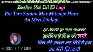 Bin Tere Sanam Mar Mitenge Hum  Karaoke With Scrolling Lyrics Eng amp हिंदी [upl. by Ellehsram]