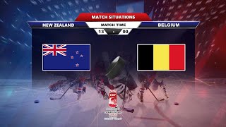 NZL  BEL  2023 IIHF Ice Hockey World Championship Division II  Group B  17 APR 2023 [upl. by Nitsoj]