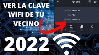 Como saber la clave WIFI de tu vecino si no la recuerdas ¡TRUCO 2022 [upl. by Derfla976]