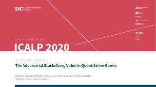 C4E — The Adversarial Stackelberg Value in Quantitative Games [upl. by Lleira359]