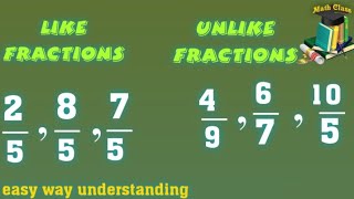 Like Fractions class 4 Unlike Fractions class 4 in Urdu [upl. by Severson118]