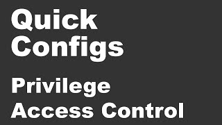 Quick Configs  Privilege Access Control privilege levels enable exec [upl. by Yllaw]