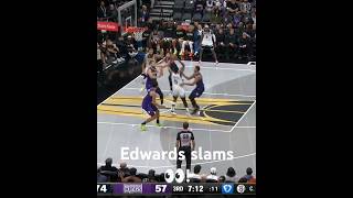 Anthony Edwards DROPS THE SLEDGEHAMMER ON Domantas Sabonis😱🤯 nba nbahighligts nbahighlightstoday [upl. by Aleek]