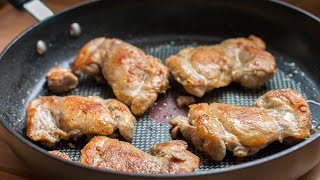 Pan Fried Boneless Skinless Chicken Thighs  EASY  EatSimpleFoodcom [upl. by Ulda]